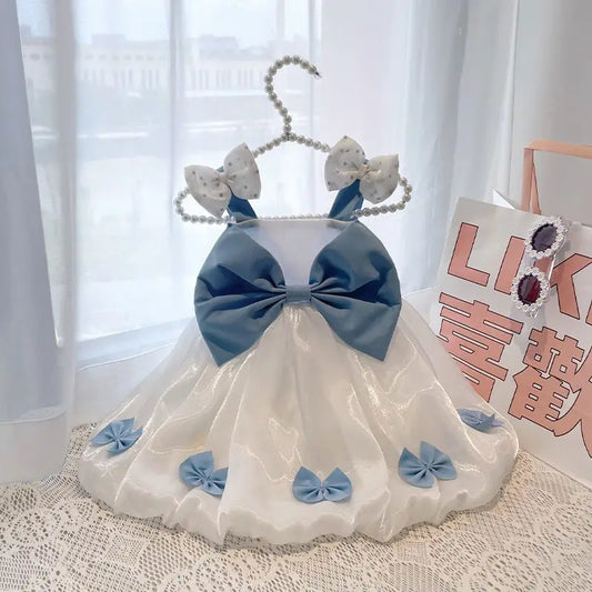 Fashion Bow Suspended Dress for Formal Weddings