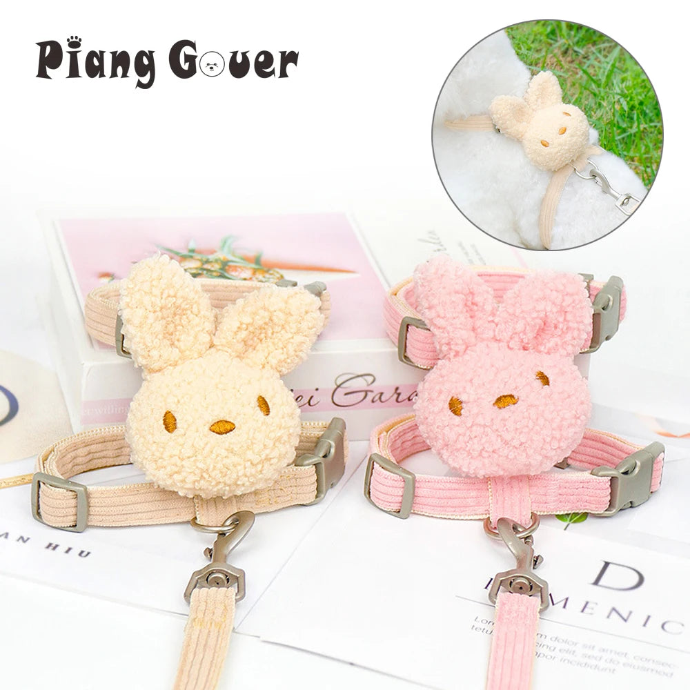 Chest Strap Harness with Bunny Rabbit on D-ring
