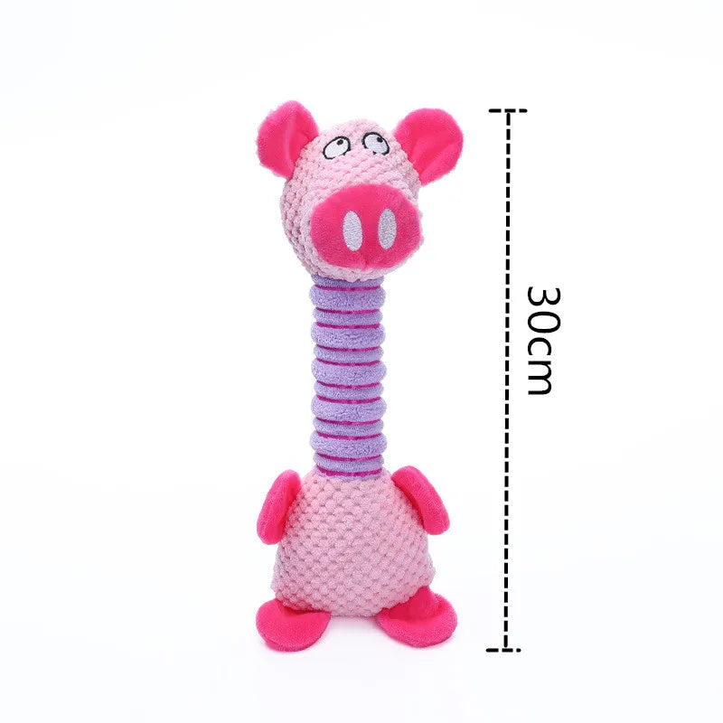 Indestructible Squeaky Toys in Elongated Animal Shapes