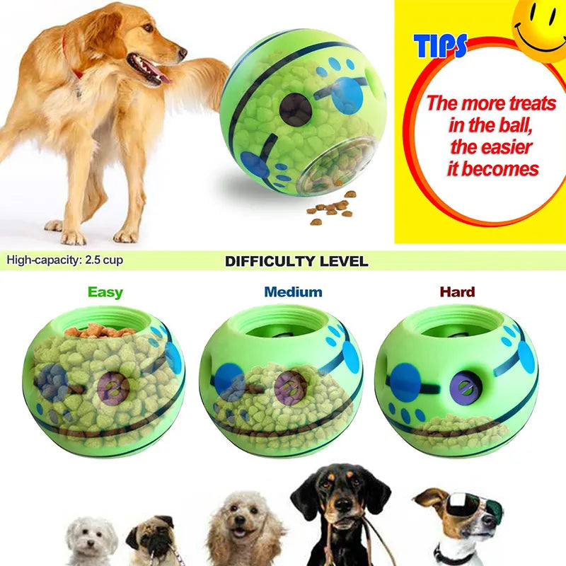Interactive Treat Dispenser Giggle Ball Puzzle Toy