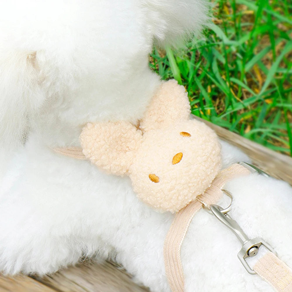 Chest Strap Harness with Bunny Rabbit on D-ring