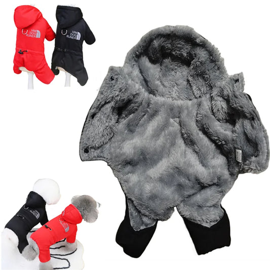 Fleece Lined Hooded Harness Snowsuit