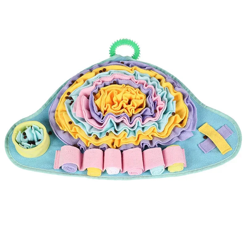 Jellyfish Shape Sniffing Mat Dog Toy for Hidden Food