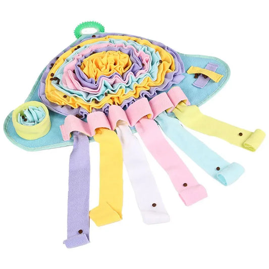 Jellyfish Shape Sniffing Mat Dog Toy for Hidden Food