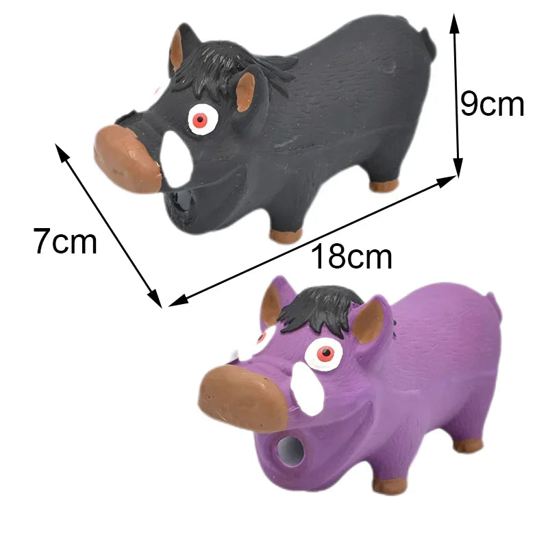 Squeaky Latex Rubber Toys in Animal Shapes
