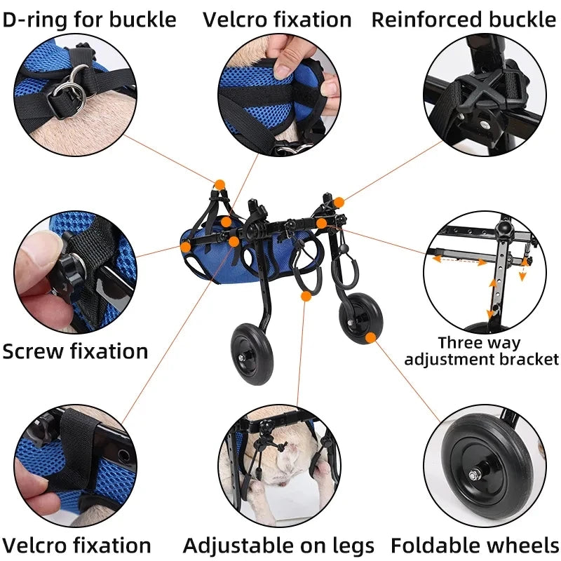 Adjustable Wheelchair for Dog's Hind Legs