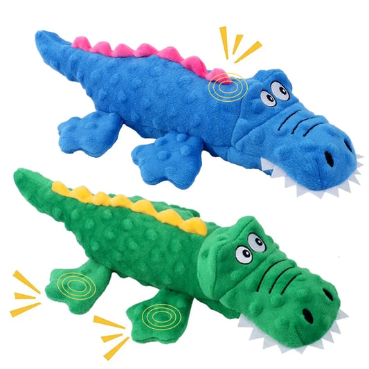 Squeaky Chewy Stuffed Crocodile Toy