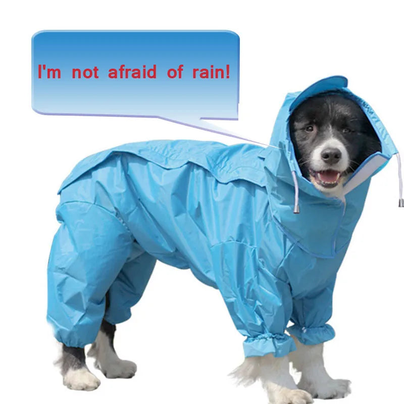 Waterproof Rain Harness Jumpsuit with Hood