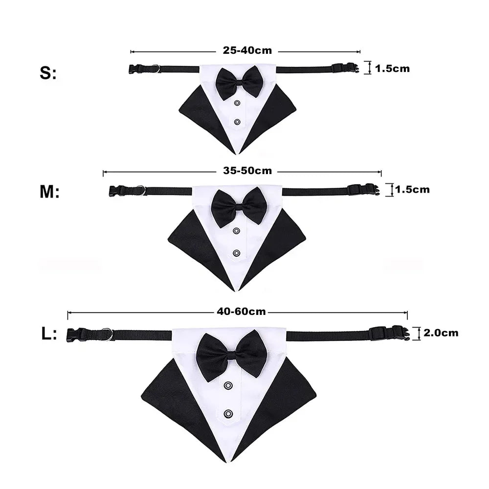Formal Bandana Tuxedo Scarf with Bow Tie